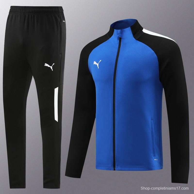 23/24 PUMA Black/Blue Full Zipper Hooide Jacket+Pants