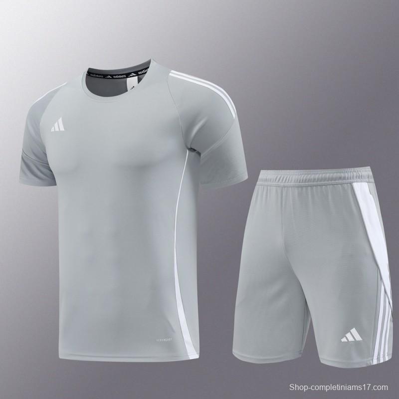 2024 Adidas Grey Short Sleeve Jersey+Shorts