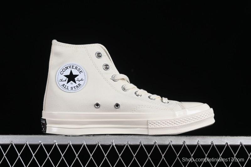Converse Chuck 1970s Original Cream White High-Top Casual Canvas Shoes - 162210C