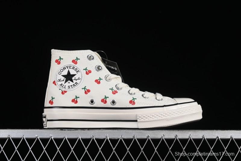 Converse Chuck 1970s Official Cherry Embroidery Canvas Sneakers - A08863C