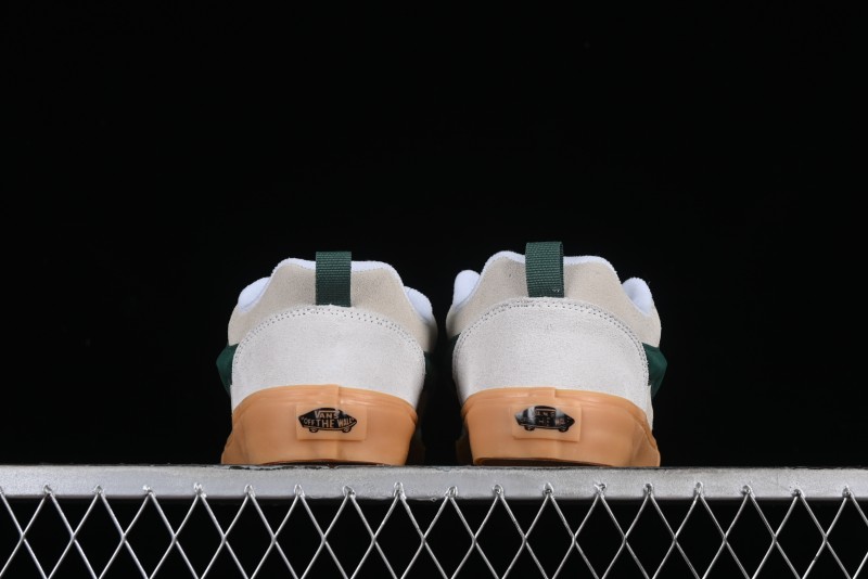 Vans Knu-Skool VR3 Lx Low-Top Retro Sneakers in Grey Green with Gum Sole - VN000CS0DWM