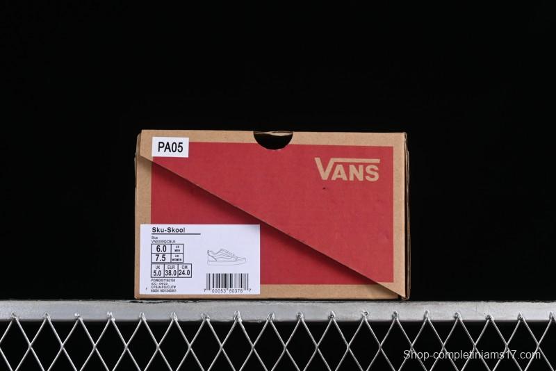 Vans Classics Knu Skool Washed Denim Distressed Vintage Chunky Tongue Skate Shoes - VN0009QCBLK