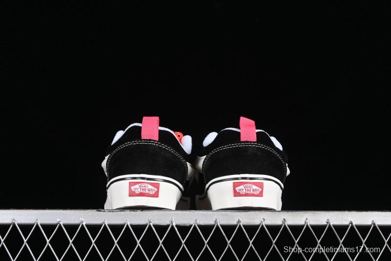 Vans Classics Knu Skool Retro Skate Shoes with Thickened Tongue and Oversized Toe - VN0009QCBLK