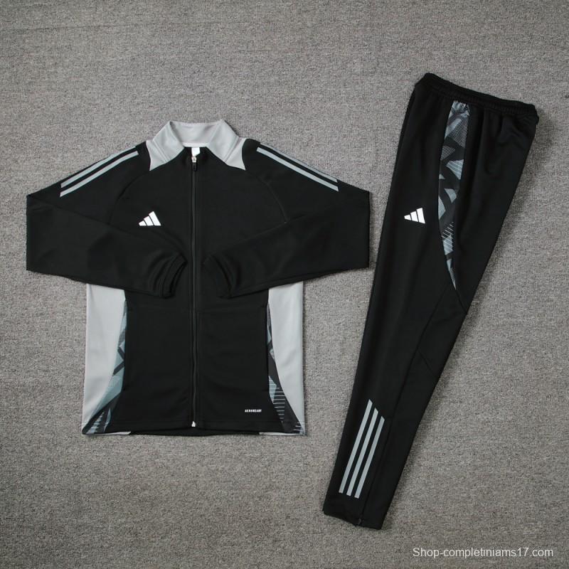 24/25 Adidas Black Full Zipper Jacket +Long Pants