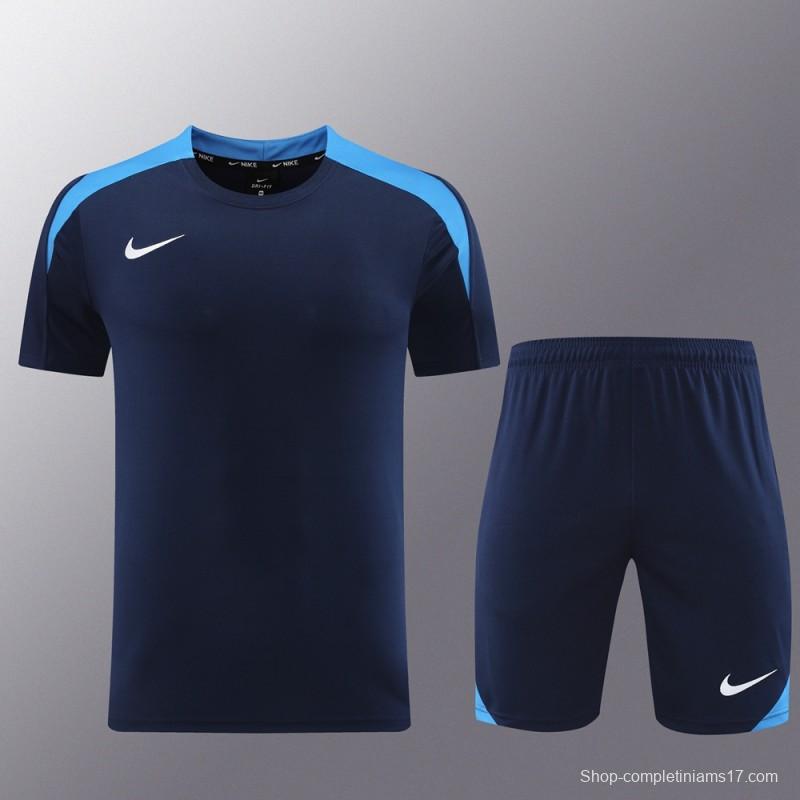 24/25 Nike Navy/Blue Short Sleeve Jersey+Shorts