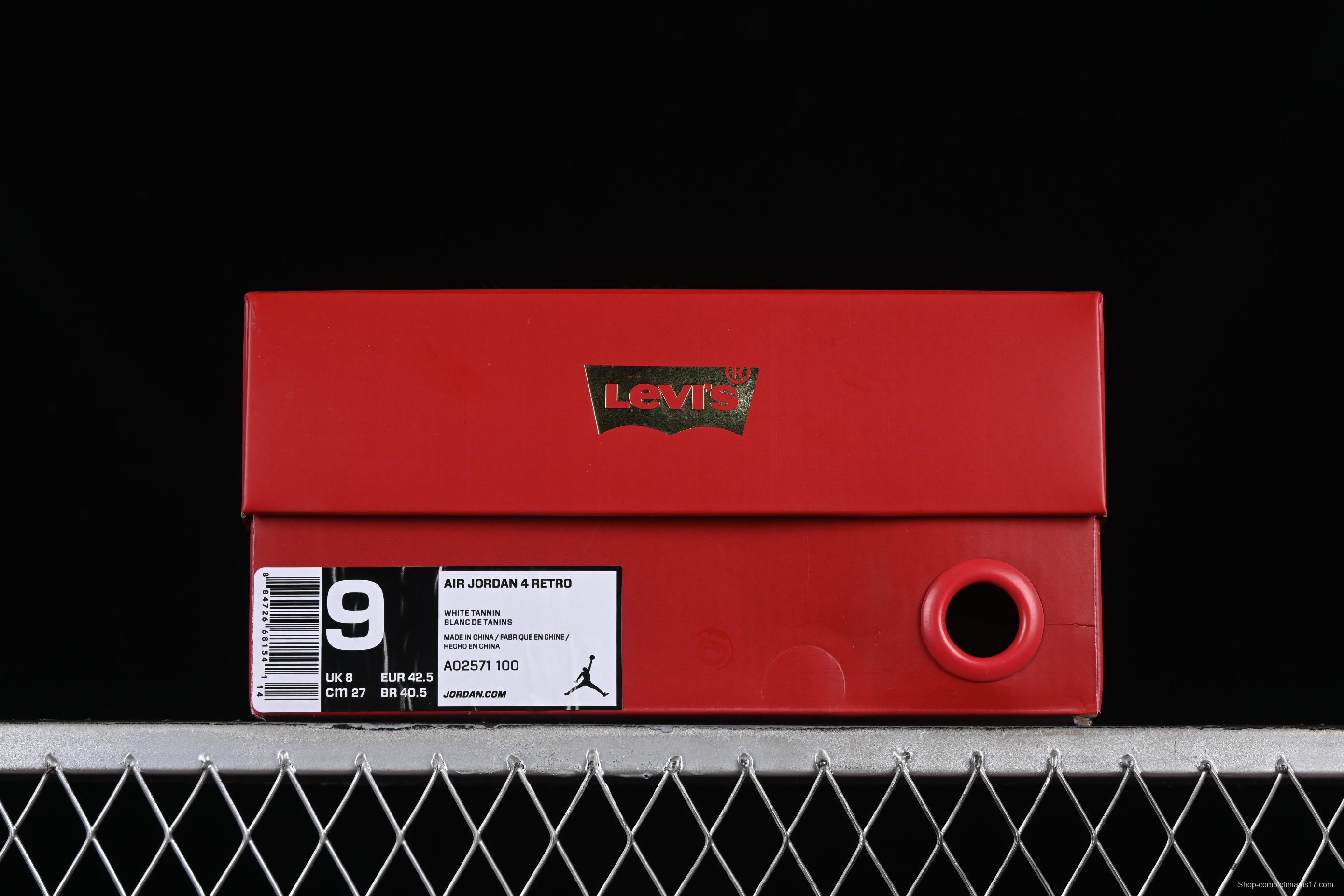 Levi's x Nike Air Jordan 4 Denim Basketball Shoes - AO2571-100