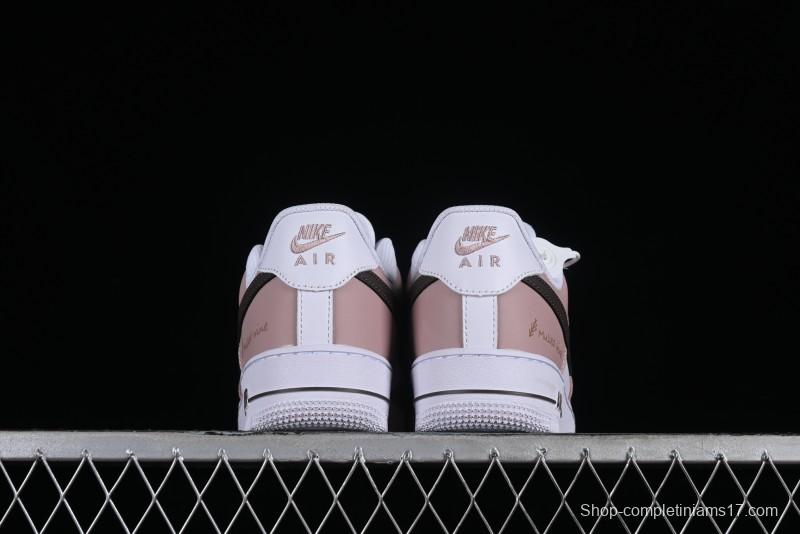 Nike Air Force 1 '07 Low Casual Sneakers in Dusty Rose with Hand-Painted Details - CV8699-578