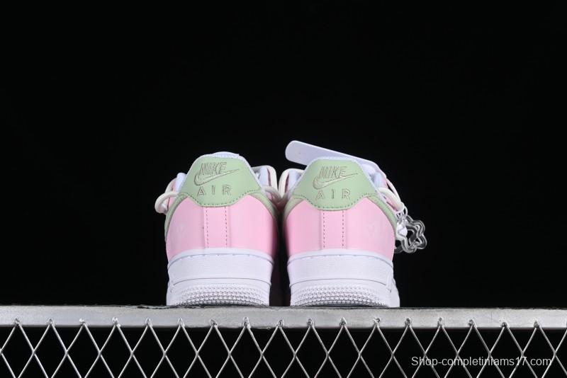 Nike Air Force 1 '07 Low Casual Sneakers with Dreamy Butterfly & Pastel Macaron Colorway - VV1998-013