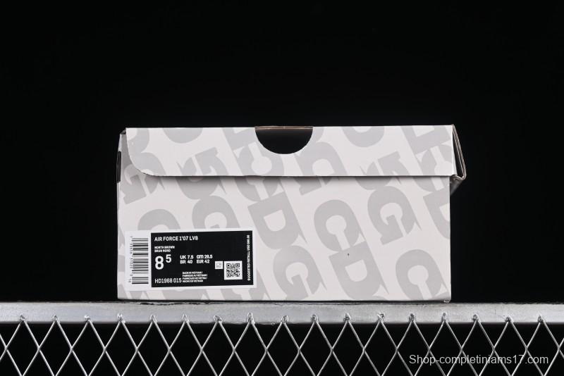 Nike Air Force 1'07 Low The North Face CDG Collaboration - Beige Grey Pigskin Low-Top Casual Sneakers - HD1968-015