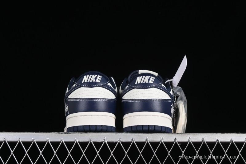 Nike SB Dunk Low Stussy Collaboration - Mark Line Starry Sky Anniversary High-End Custom Low-Top Casual Skate Shoes - BB9898-002