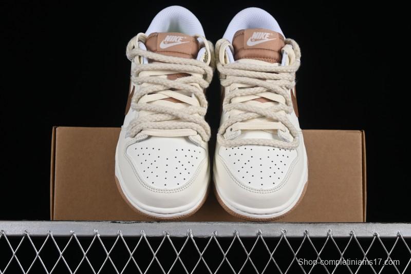 Nike Dunk Low Next Nature "Hemp" Mischievous Doll Soy Milk Bear Maillard Simple and Versatile SB Lace-Up Low-Top Casual Sneakers - DD1873-200