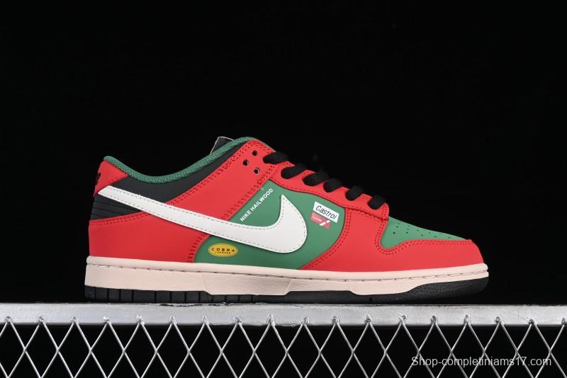 Nike SB Dunk Low Casual Skateboarding Shoes Racing Red/Green - MU0232-361