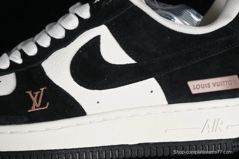 Nike Air Force 1 '07 Low LV Collaboration - Beige Black Pigskin Casual Sneakers - HD1968-010