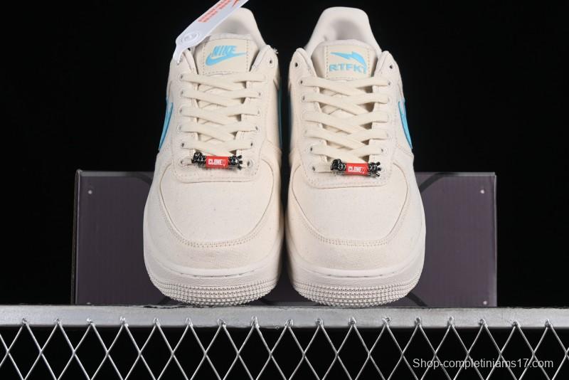 Nike RTFKT x Nike Air Force 1 Low Casual Sneakers with Full-Length Air Cushion - FQ3954-100