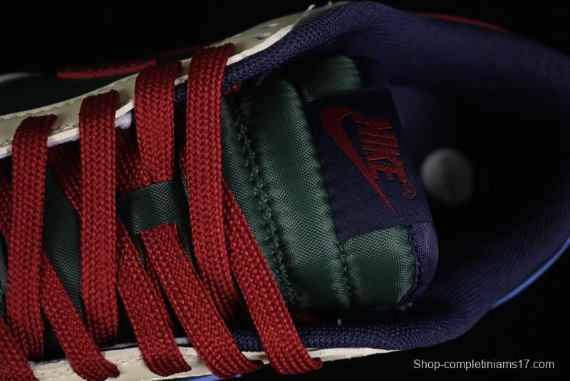 Nike SB Dunk Low Retro Skateboarding Shoes with Gorge Green and Red Swoosh Design - FV8106-361