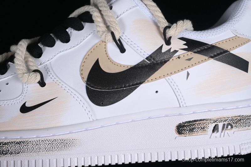 Nike Air Force 1 '07 Low Custom Anime Themed Hand-Painted Swoosh Strap Low-Top Casual Sneakers - ZH0316-013