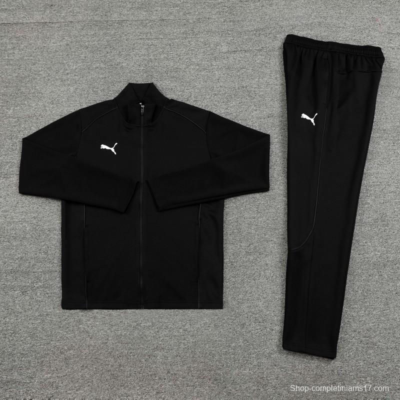 24/25 Puma Black Full Zipper Jacket +Long Pants