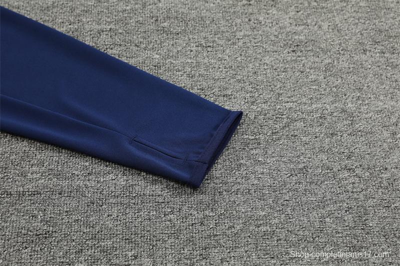 24/25 Arsenal Blue/Navy Half Zipper Jacket+Long Pants