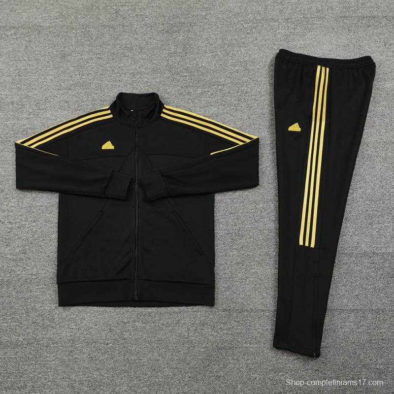 2024 Adidas Black Full Zipper Jacket +Long Pants