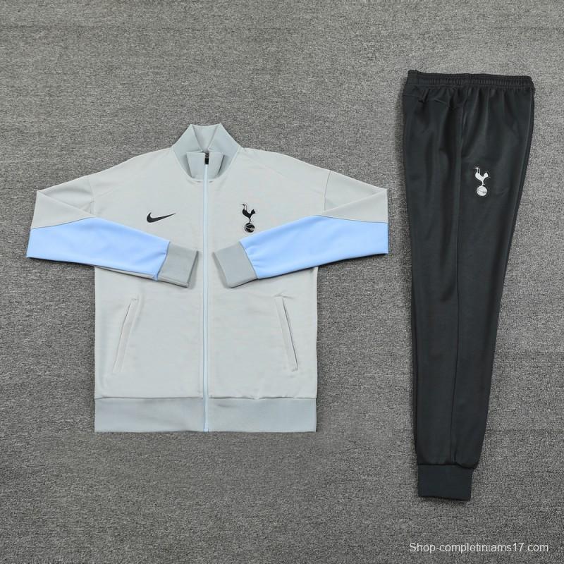 24/25 Tottenham Hotspur Grey Full Zipper Jacket +Long Pants