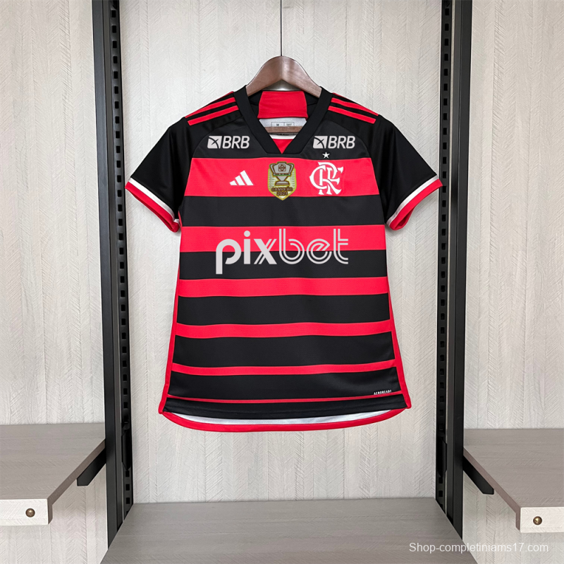 24/25 Womens Flamengo Home Patch Da Copa Do Brasil Jersey