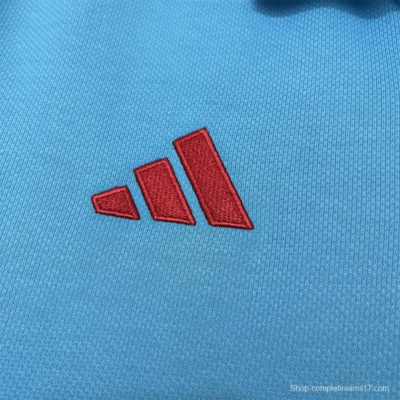 25/26 Flamengo Light Blue Polo Jersey S-XXXXL