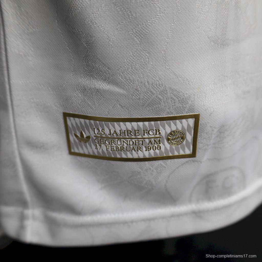 2024/25 Player Version Bayern Munich 125 Anniversary White Jersey