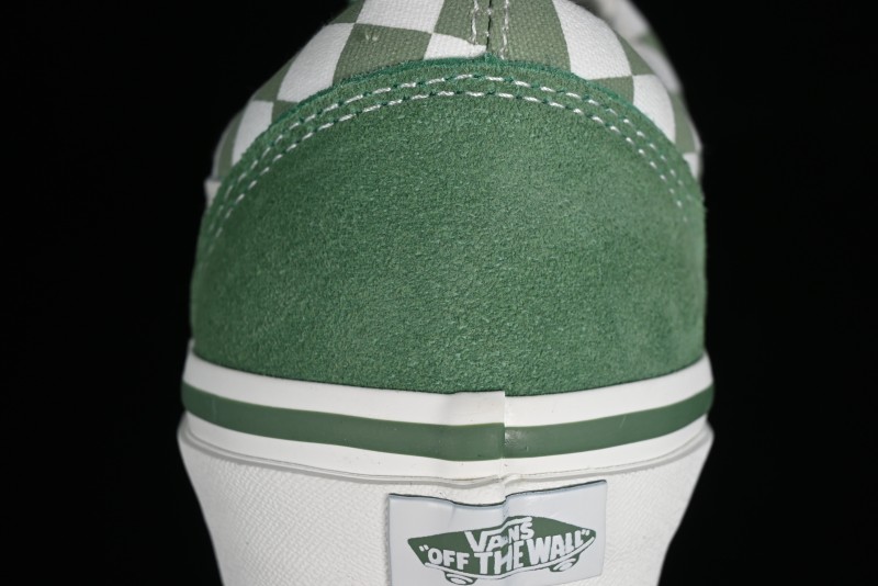 Vans Old Skool Reissue 136 Checkerboard Green Retro Canvas Shoes - VN000MT6V0N