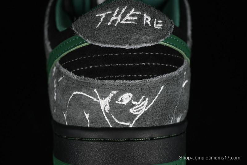 Nike There Skateboards x Nike SB Dunk Low Graffiti Art Style Collaboration SB Low Top Casual Skate Shoes - HF7743-001