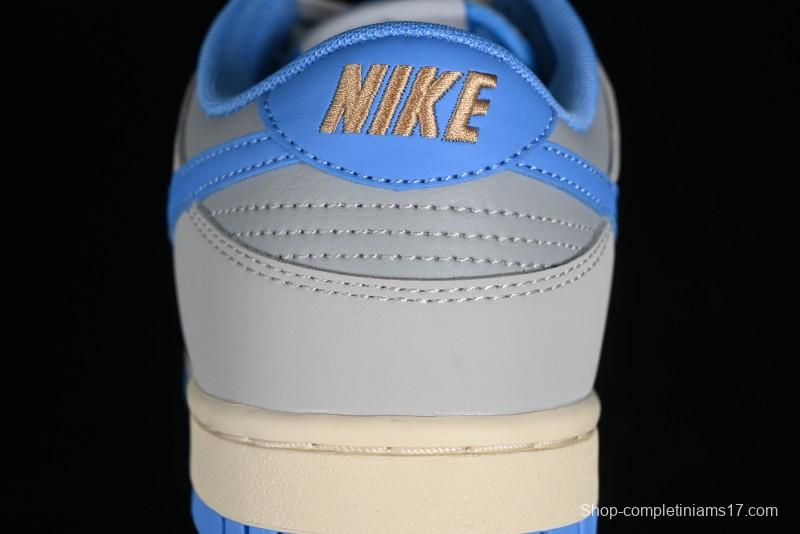 Nike Dunk Low SB "Athletic Department" Grey Blue Leather Skateboarding Shoes - FN7488-133
