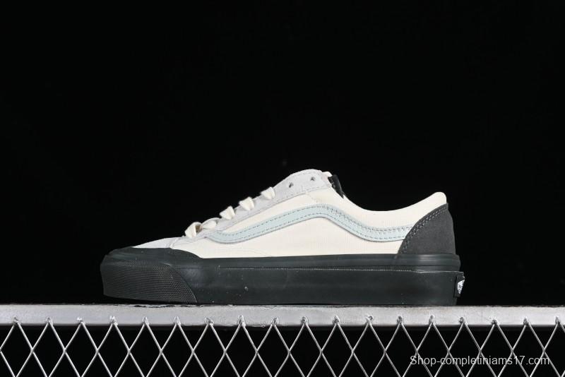 Vans Old Skool Reissue 136 Retro Casual Vulcanized Sneakers in Gray Blue White - VN000CRPGRN