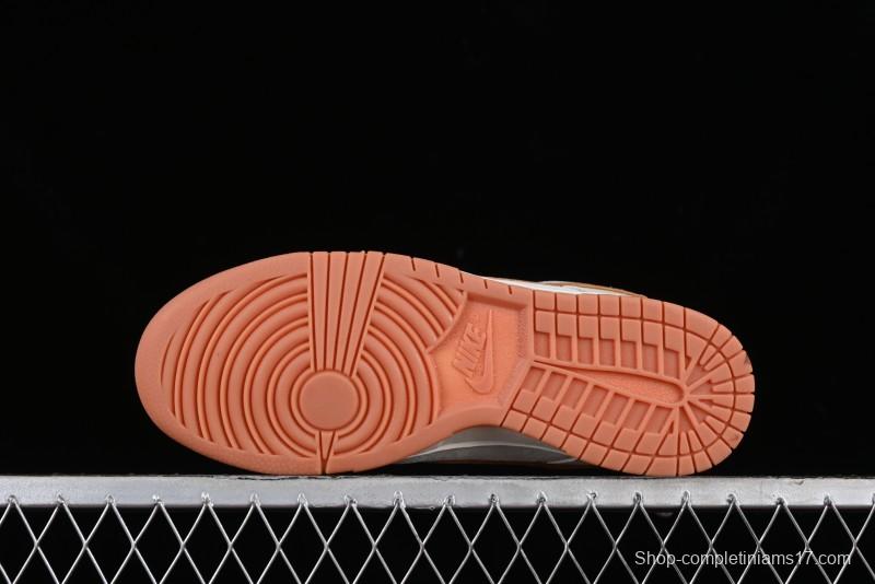 Nike SB Dunk Low LV Collaboration - Chocolate Anniversary High-End Custom Low-Top Casual Skate Shoes - FC1688-133