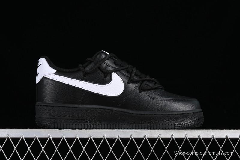 Nike Air Force 1 '07 Low Classic Lace-Up Casual Sneakers in Black & White - ZH0316-018
