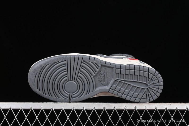 Nike SB Dunk Low Carhartt Collaboration - Strap Grey Hook Anniversary High-End Custom Low-Top Casual Skate Shoes - SJ2068-266