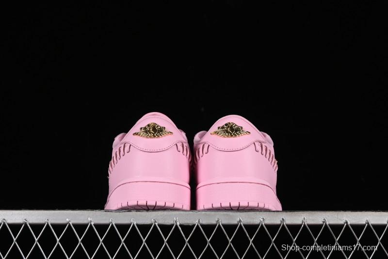 Nike Air Jordan 1 Low "Method of Make" Casual Sneakers with Woven Detailing - FN5032-600