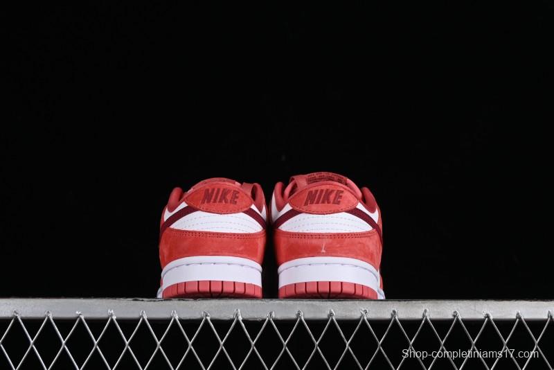 Nike SB Dunk Low Retro Valentine's Day 2024 White Rose Red Skateboarding Shoes - FQ7056-100