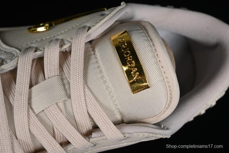 Nike Air Jordan 1 Low "Method of Make" Casual Sneakers in White Gold - FN5032-200