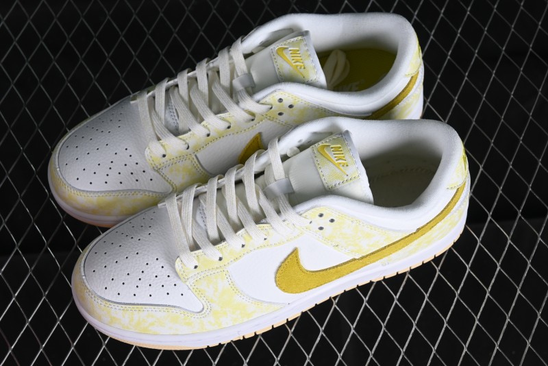 Nike SB Dunk Low Premium Yellow White SB Shattered Backboard Fashion Casual Skate Shoes - DM9467-700