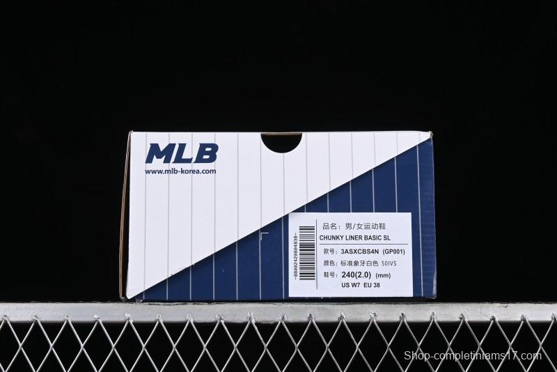 New York Yankees MLB Chunky Runner Basic Lace-Up Lightweight Casual Sneakers - 3ASXCBS4N50IVS