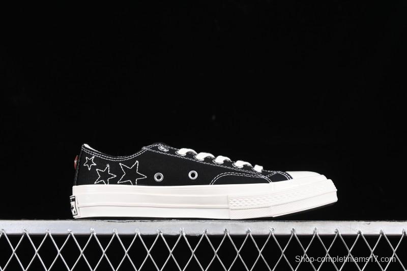 Converse Chuck 70 SNL Low Top Canvas Sneakers with Star Embroidery and Metal Studs - A11612C
