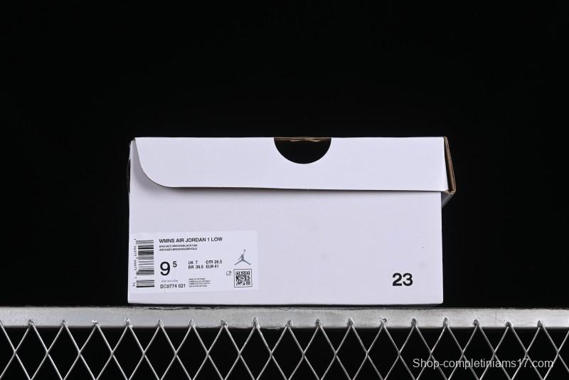 Nike Air Jordan 1 Low AJ1 Black Mocha Casual Sneakers - DC0774-021