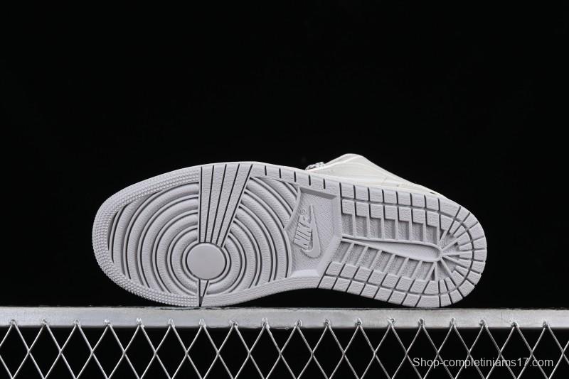 Nike Air Jordan 1 Low BAPE Collaboration - White Grey Basketball Shoes - WG8850-003