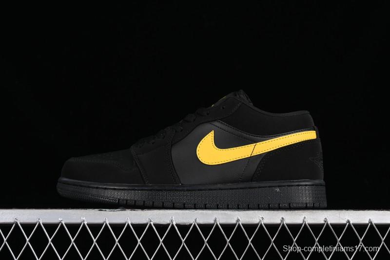 Nike Air Jordan 1 Low AJ1 Black Gold Hook Casual Sneakers - 553558-071