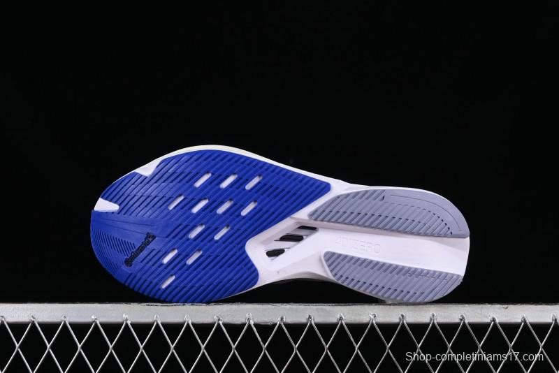 Adidas Adizero Boston 12 M Running Shoes Lightweight Breathable Low-Top with ENERGYROD Carbon Plate - IE8494