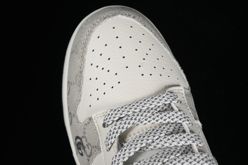 Nike SB Dunk Low Gucci Collaboration - Smoke Grey Anniversary Custom Low-Top Casual Sneakers - CF3688-003