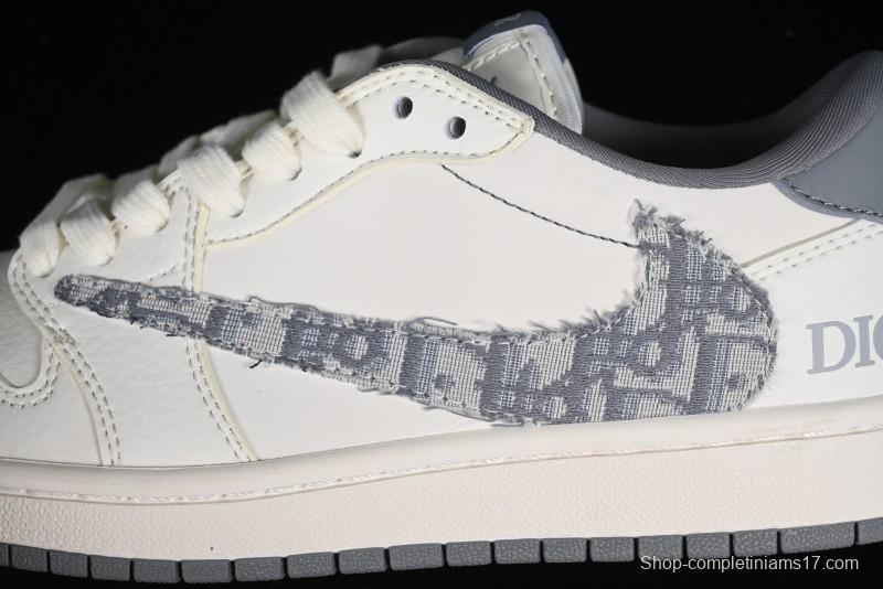 Nike Travis Scott x Fragment Design x Air Jordan 1 Low OG SP AJ1 Retro Sneakers - DM6688-603