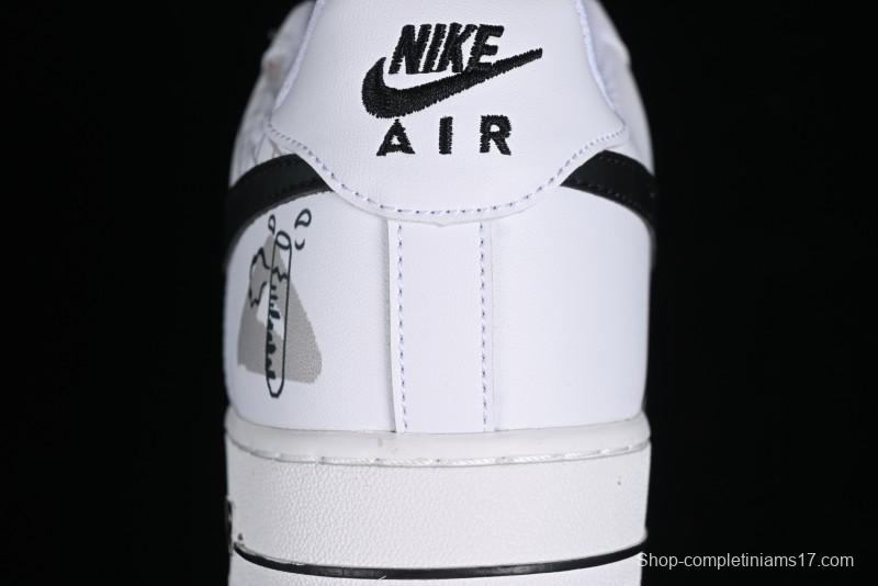Nike Air Force 1 '07 Low Custom ID Graffiti Chemical Formula Casual Sneakers - AM0703-125