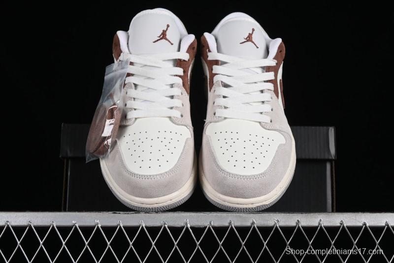 Nike Air Jordan 1 Low Retro Casual Sneakers in Grey Tan - HF1567-200