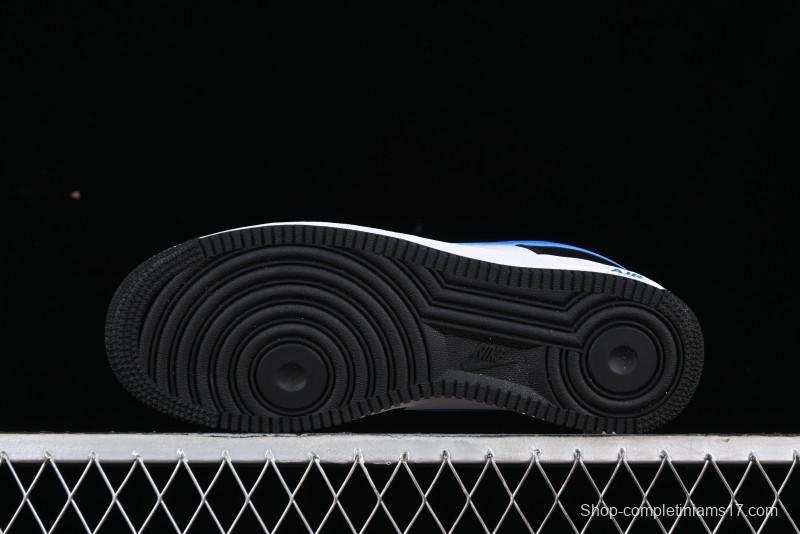 Nike Air Force 1 '07 Low White Black Blue Color Block Casual Sneakers - FN8008-001