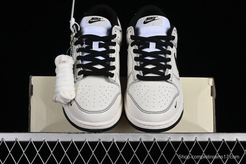 Nike SB Dunk Low UN Collaboration - Beige Black Swoosh Anniversary High-End Custom Low-Top Casual Skate Shoes - FC1688-139
